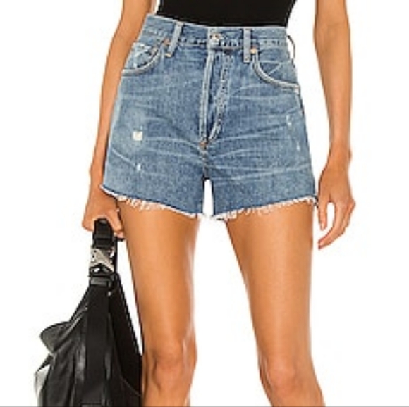 Citizens of Humanity - Women's Marlow Easy Shorts, Seaward, Blue, Size 29 - Picture 3 of 4